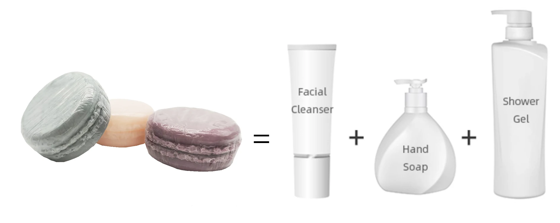 Macaron style cute natural handmade mini whitening bar soap set hotel