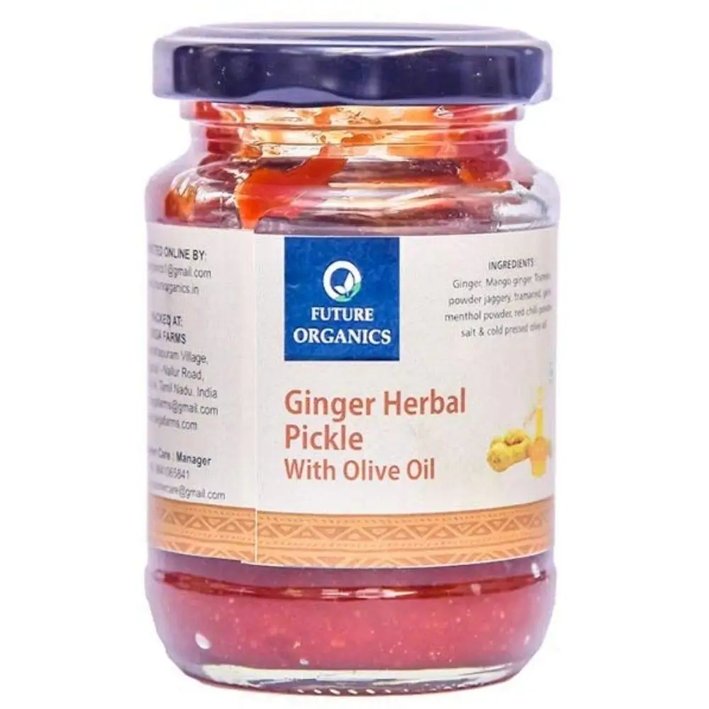 100% Ginger Herbal with Olive oil Pickle Organic Achar with Homemade Taste and Pure Natural Healthy Ingredients