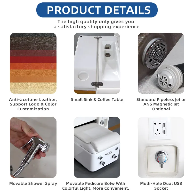 Portable Top Sales Beauty Salon Health Care Product Pedicure Foot Spa Chair Spa Chair Pedicure Sofa