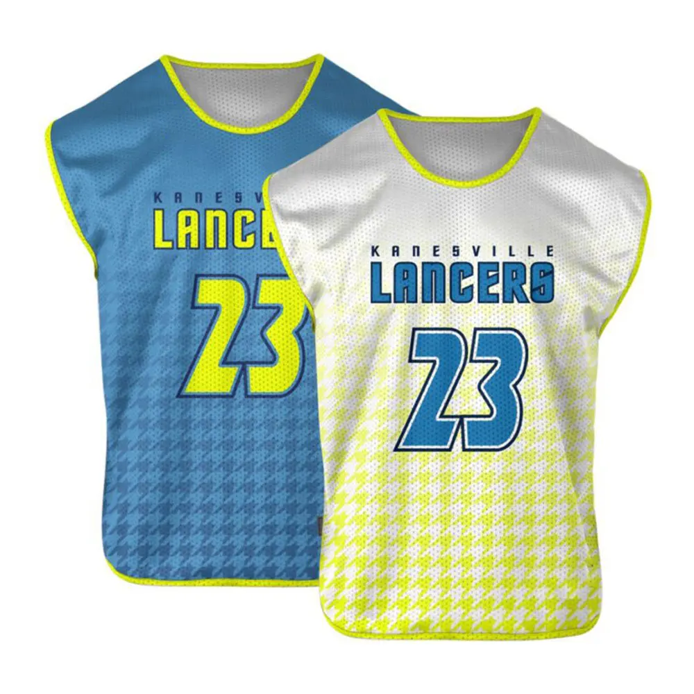 Custom made sublimation reversible lacrosse pinny