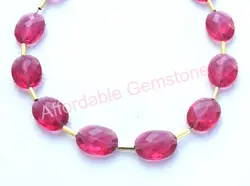 Ruby lite quartz oval shape top drilled gemstone faceted gemstones beads and gems affordable gems wholesale beads good quality