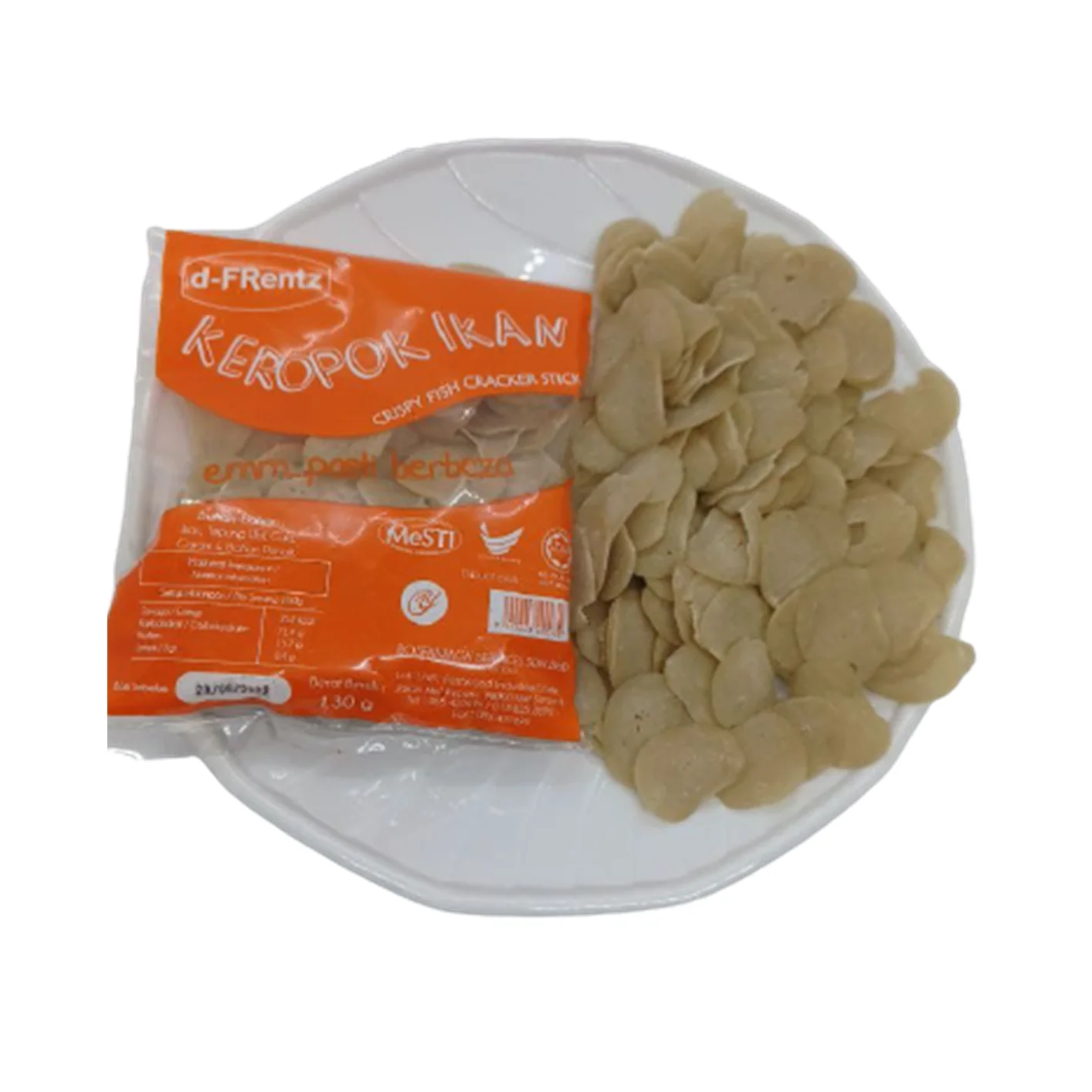 100% Original Crispy Crunchy Raw Fish Cracker Stick 130GM Per Packet Fish Bites Fried with Hot Cooking Oil