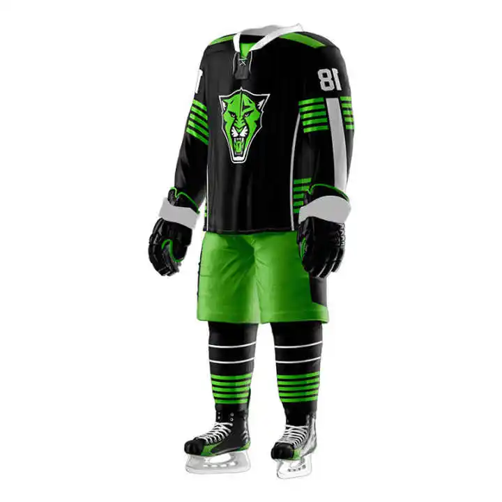 Командная форма из полиэстера дышащая Джерси для хоккея с шайбой или короткая мужская сублимационной печатью.