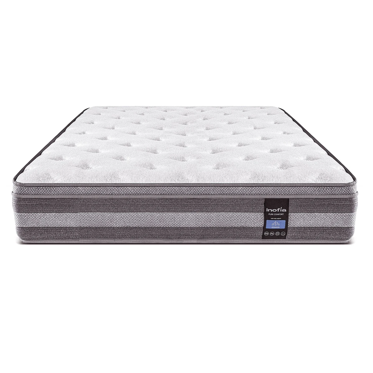 Medium Plush Natural Latex Comfort Airflow foam & Motion Isolating Pocket Coil Spring Mattress