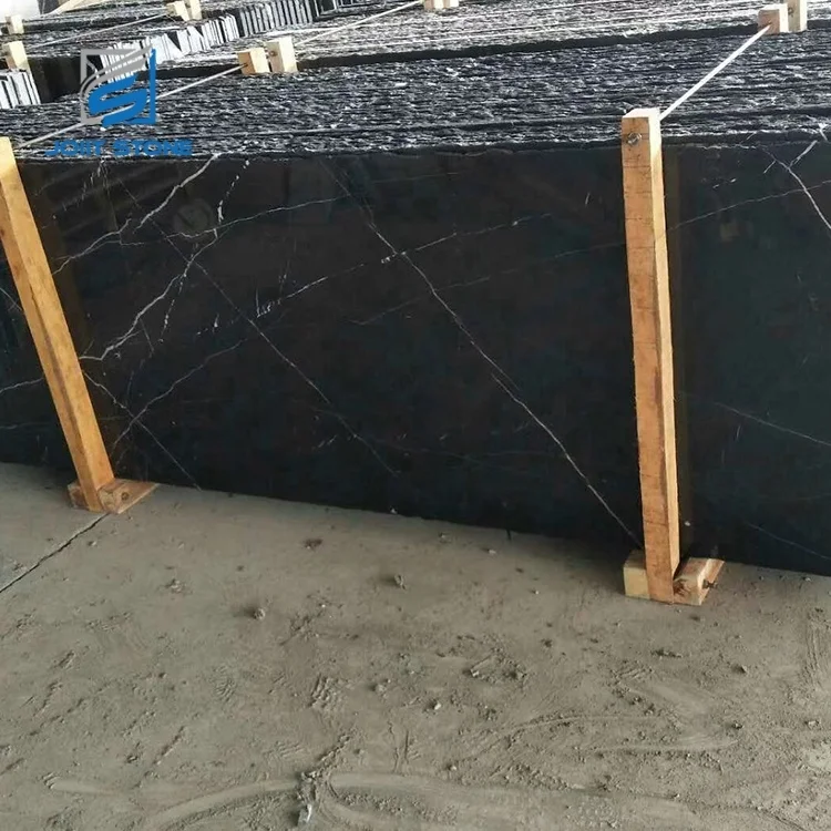 Hot Selling Nero Marquina Black Marble Small Slabs