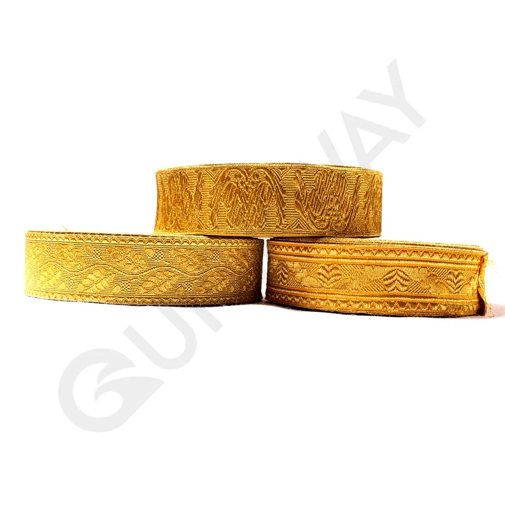 Золотая церемониальная коса из майларового кружева | Церемониальная форма золотая новый стиль