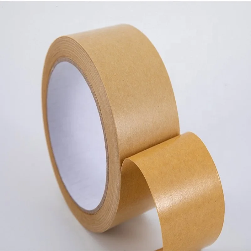 Eco Friendly Brown reinforced kraft paper gummed tape for Packaging Carton Sealing