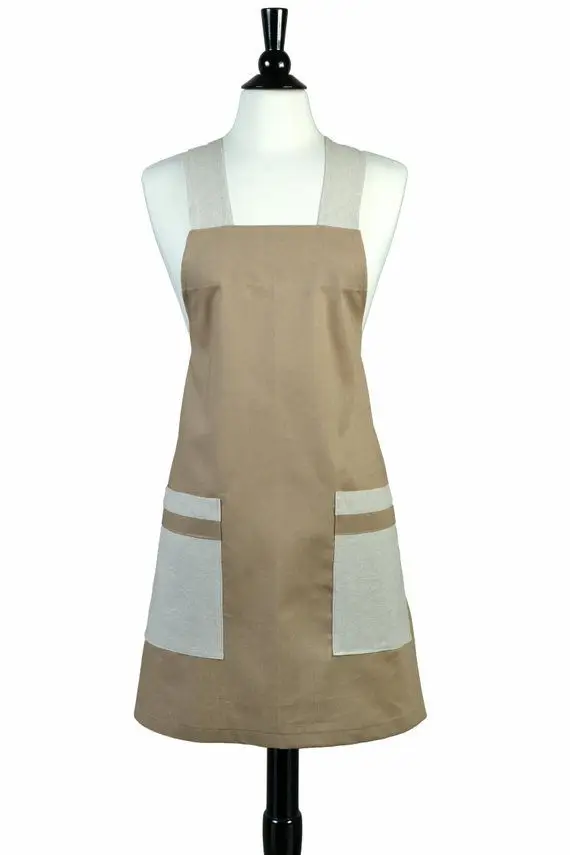 Bib Apron Unisex Black Bulk with 2 Roomy Pockets Machine Washable for Kitchen Crafting BBQ Drawing Women
