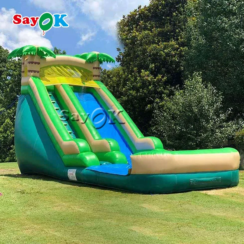 Large Portable Home PVC Water Slide For Kids Jumping Jungle Inflatable Slide