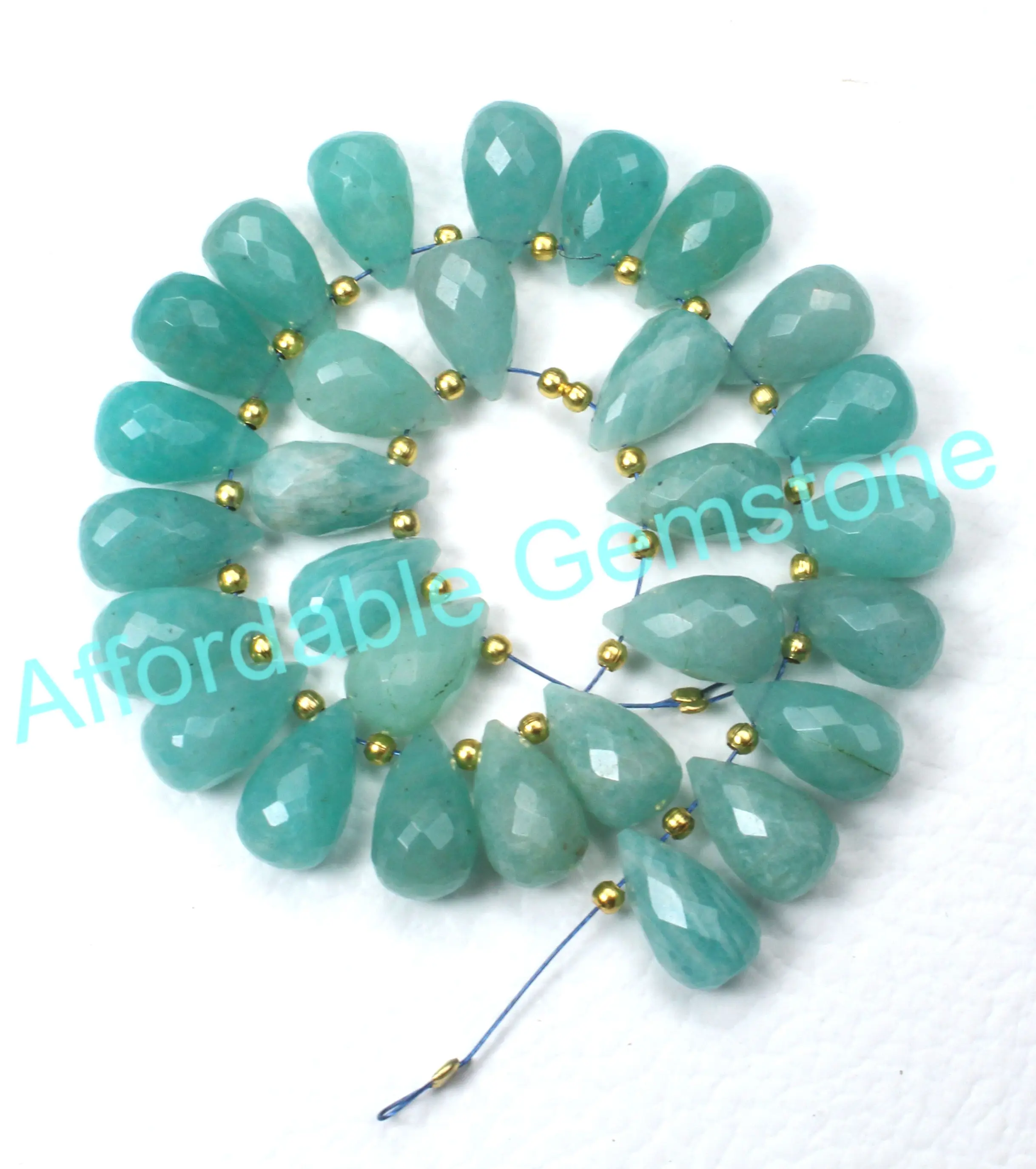 Амазонитовый драгоценный камень сверху, камни в форме слезы, изготовление ювелирных изделий, драгоценные камни оптом, драгоценный камень