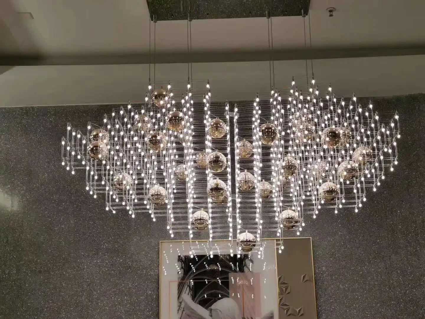 
Hotel customized custom project lamp light hanging chandelier pendant nordic European style 