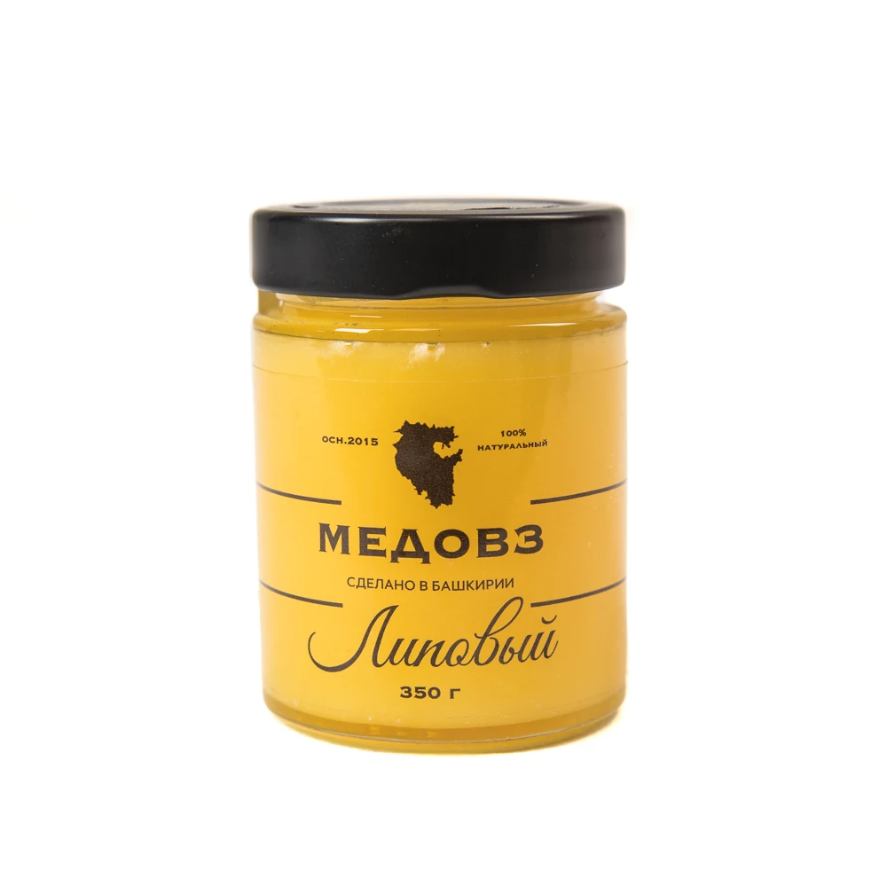 Russian Natural Linden Honey 350 g Glass Jar Pack Pure Organic Honey Product for Immune System
