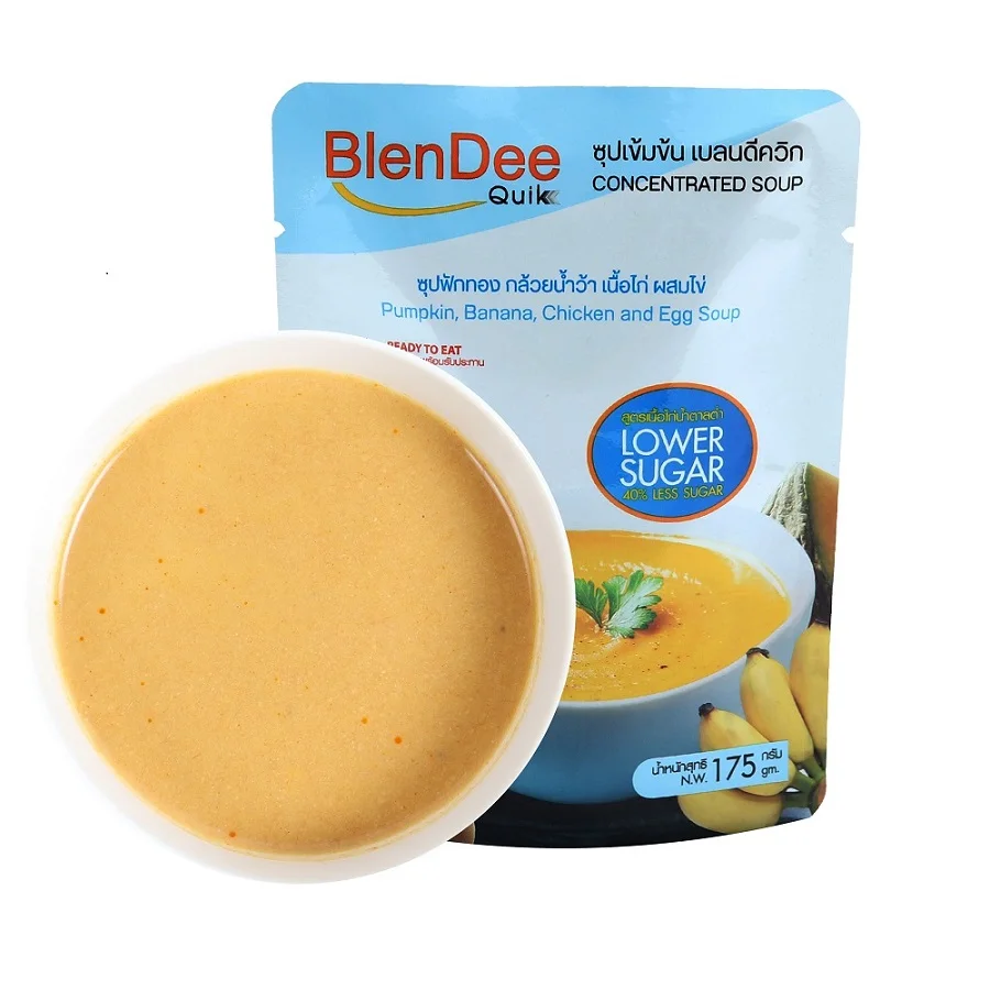 Thailand BlenDeeQuik Brand Low Sugar formula Instant Food Banana Chicken and Egg Concentrated Soup