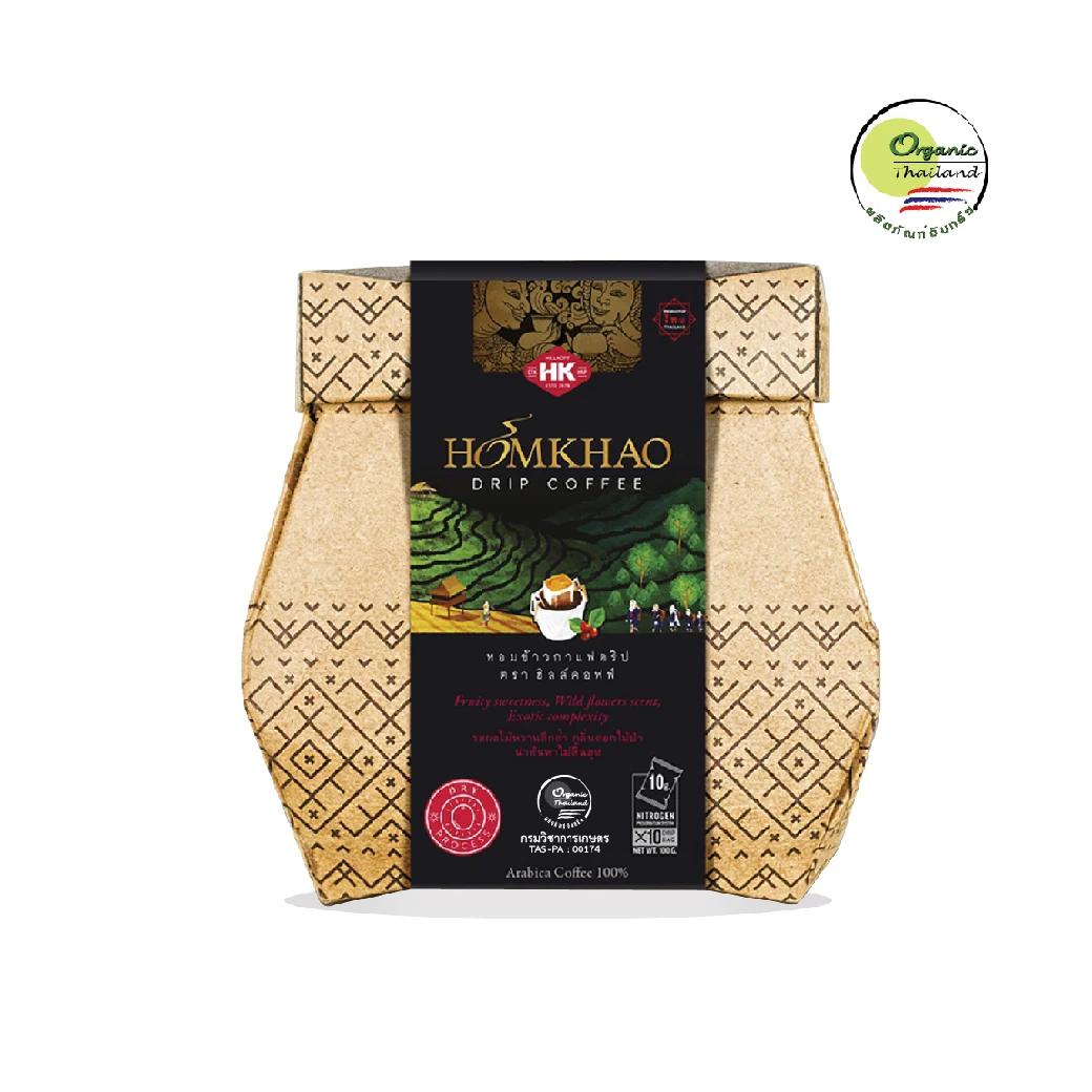 
HillKoff Homkhao органический капельный кофе сухой процесс кофе продукт из Таиланда Happy Center 