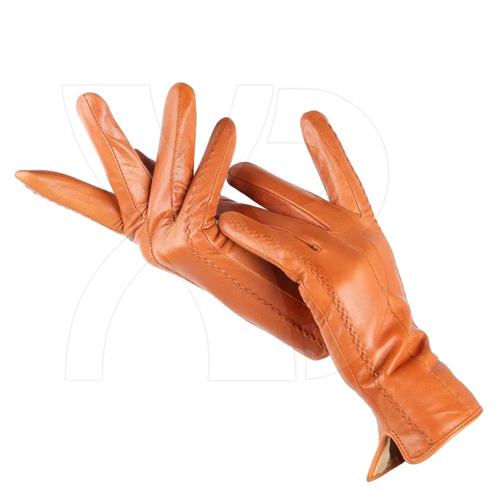 Женские ветрозащитные перчатки из натуральной овечьей кожи модные дизайнерские для вождения на зиму