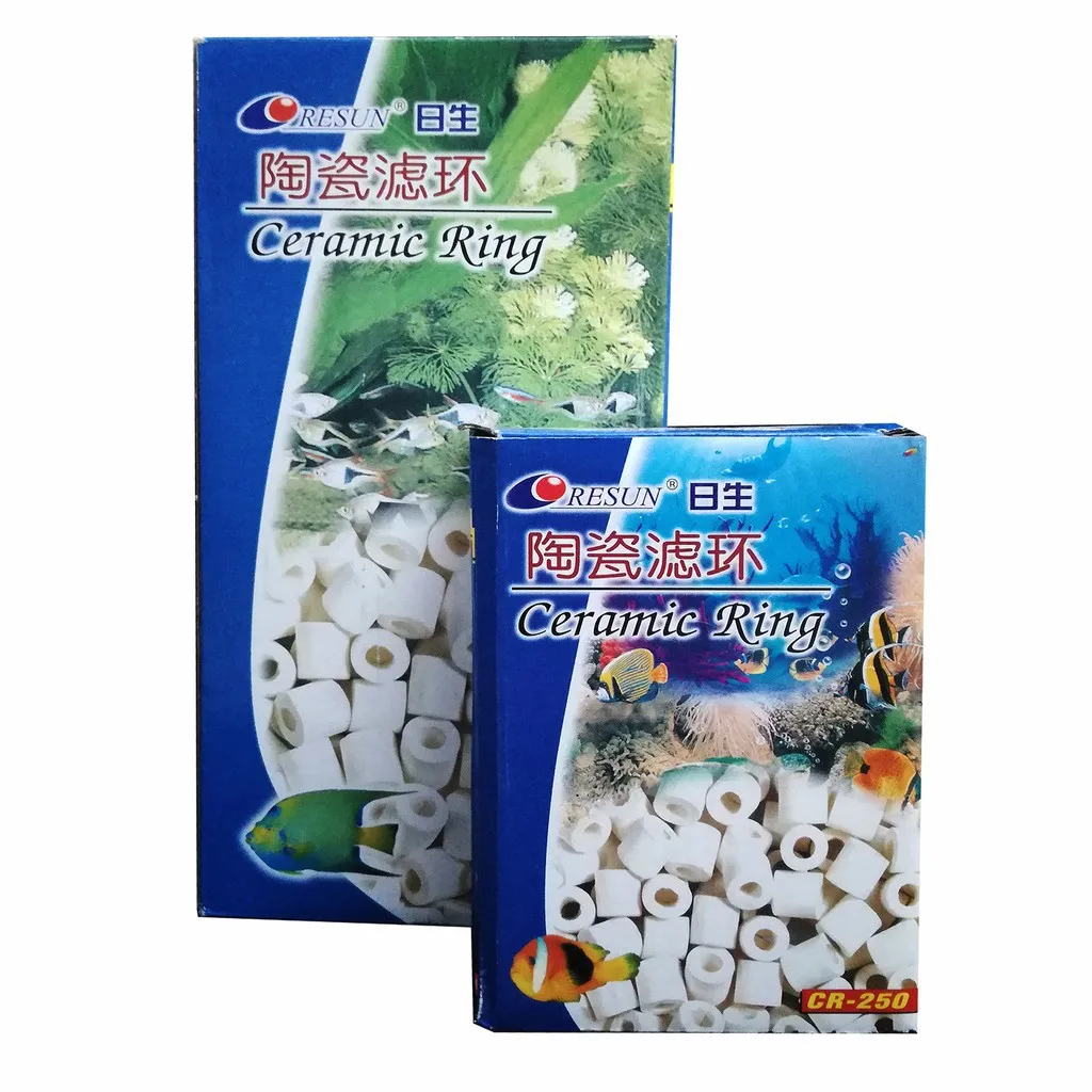 Resun CR-1000 aquarium Fish Pond Filter Media Glass Biological Ring Bacterial House Ceramic ring
