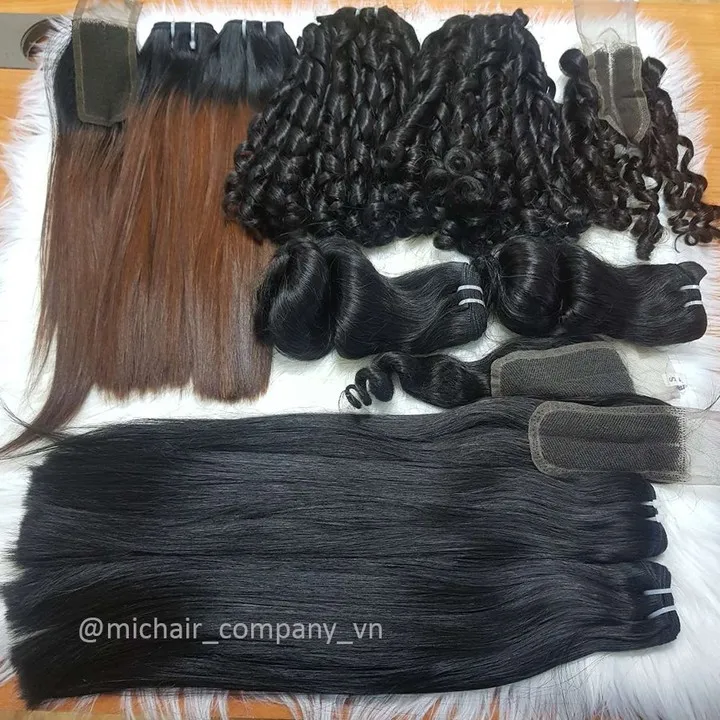 Vietnamese human hair double curly hair virgin hair with factory price