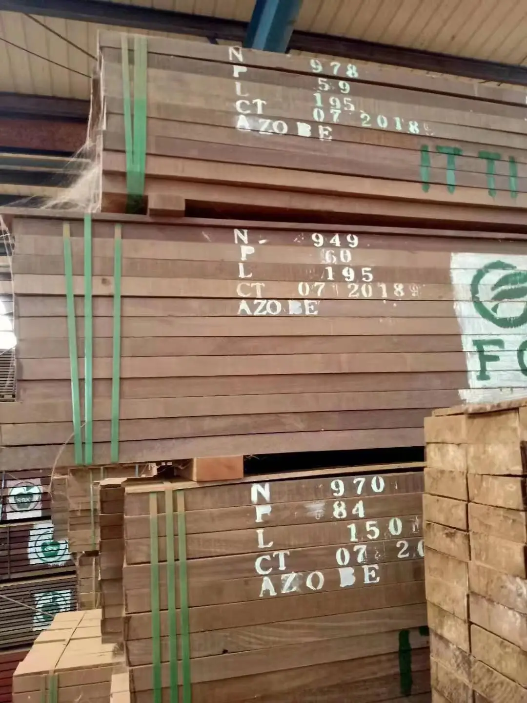 Ekki/Azobe  large square logs for furniture