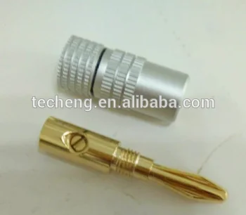 5mm Banana Plug Copper Gold Plated Audio Video Connector Lantern Head Speaker cable connector