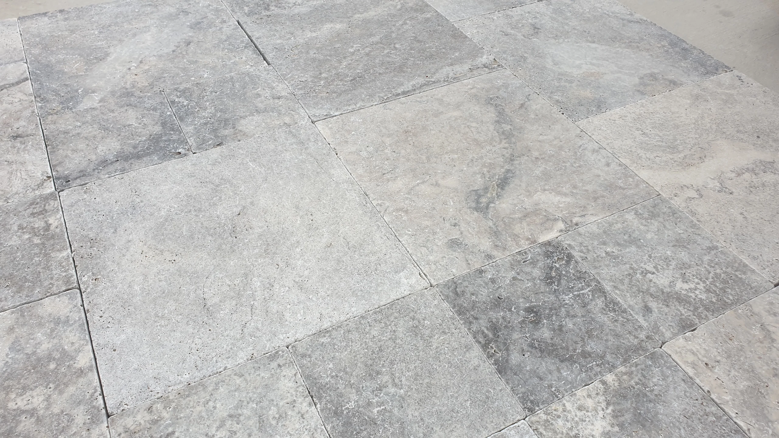 2023 Silver Travertine Pattern Set Paver Made in Turkey Ocean Grey Travertine Tiles Roman Slabs For Folloring Walling