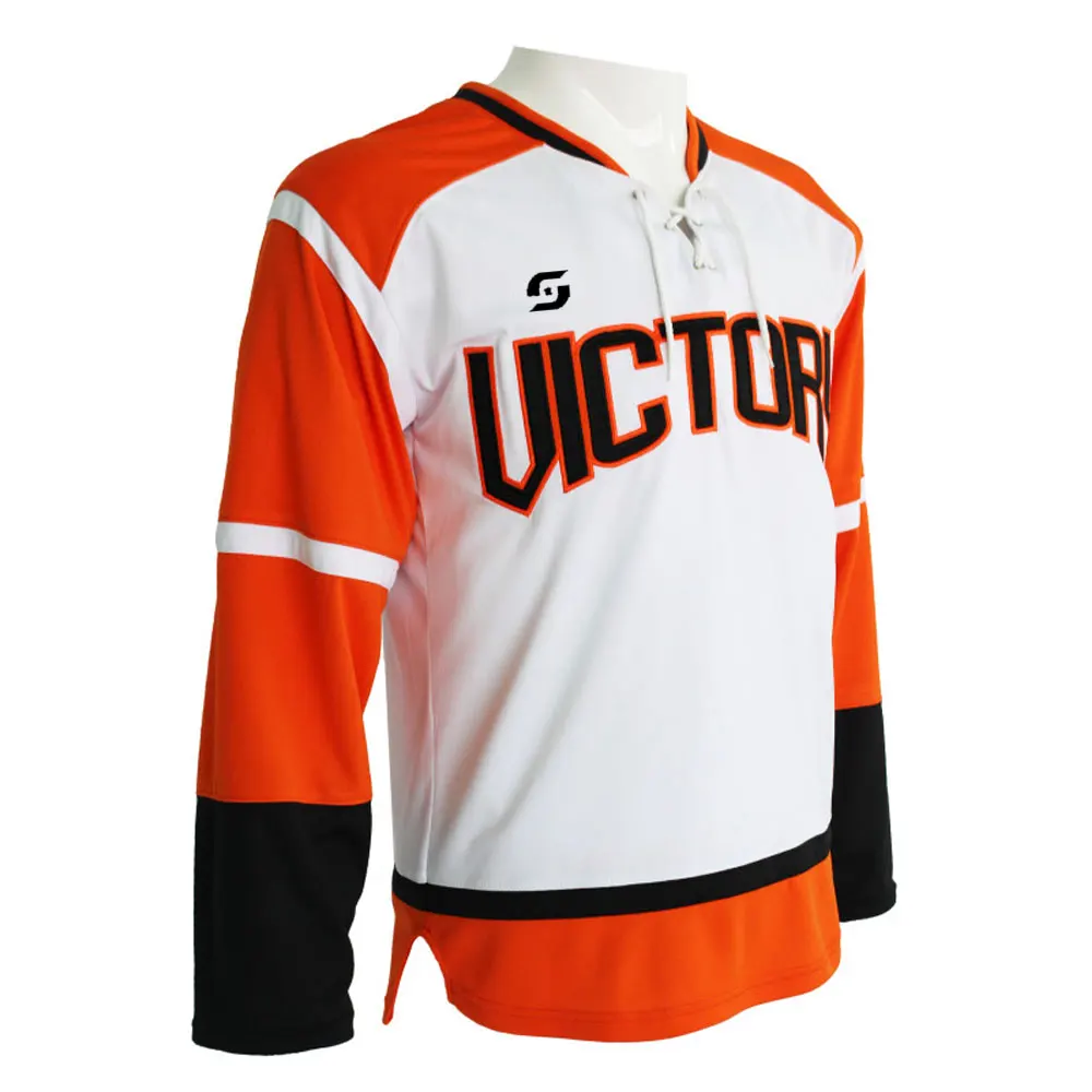 Custom Logo Design Ice Hockey Jersey Top Selling Ice Hockey Jersey In Good Quality Long Sleeve Ice Hockey Jersey