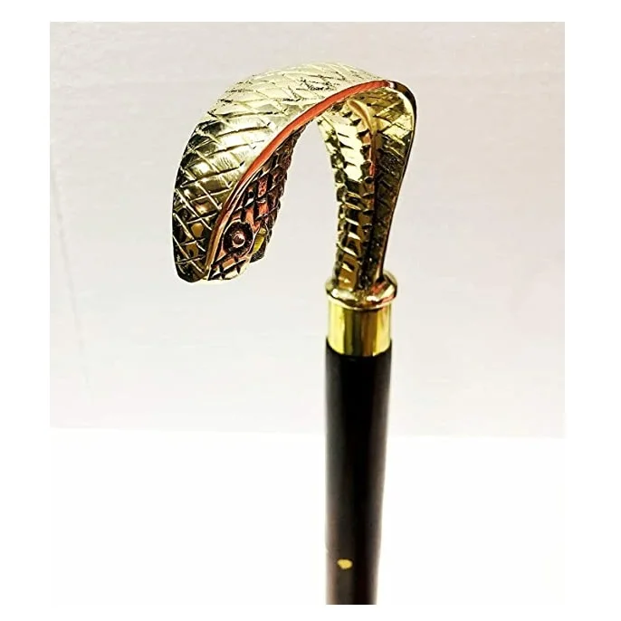 Hot selling Walking sticks brass comfortable handle knob wooden designer cane walking sticks luxury from Indian Supplier