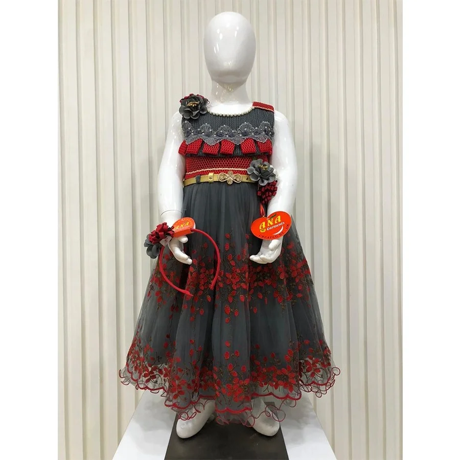 children clothing red dress kids frock designs girls dress