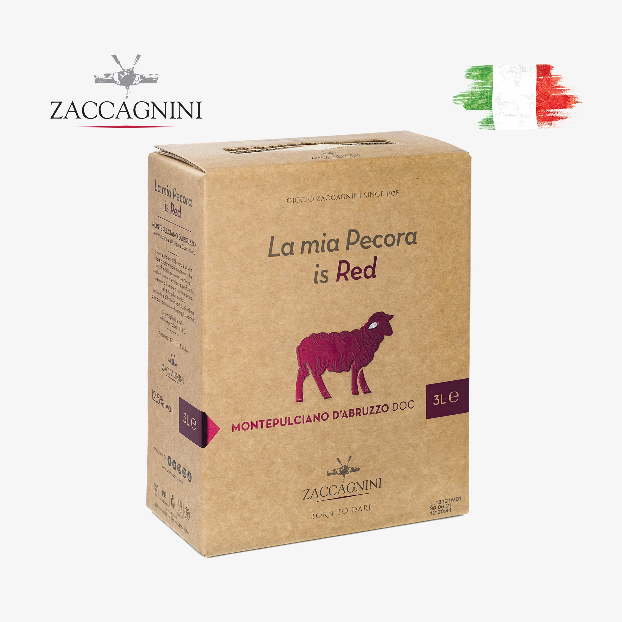 Итальянское вино | Zaccagnini La Mia Pecora красного цвета | Монтеспулциано АБРУЦЦО DOC | Формат 3 L | Высокое качество | Сделано в Италии