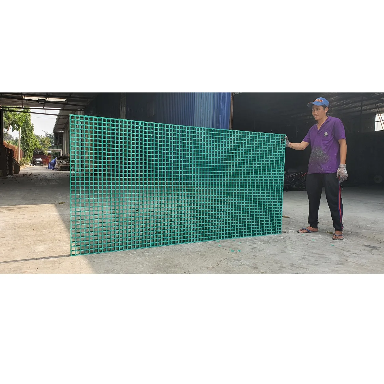 Acid Resistant Molded Composite Grating FRP Green with Glass Fiber and Additives