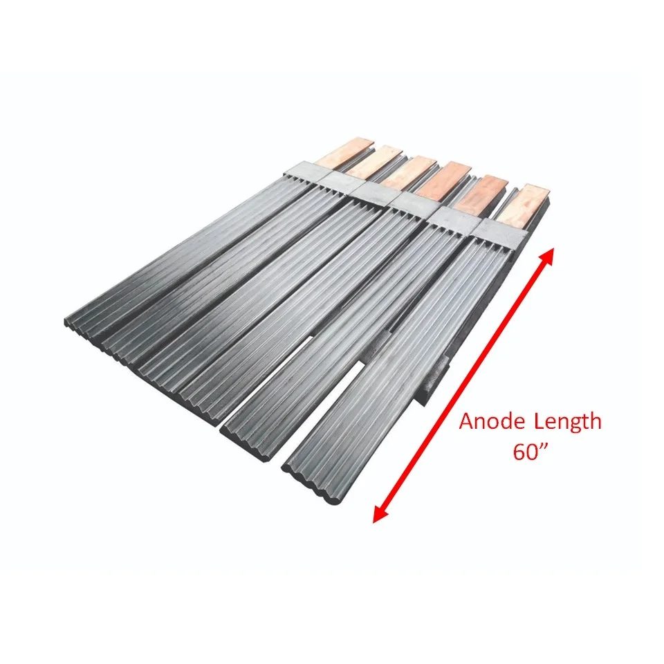 
 Selayang Metal Industries Sdn. Bhd. Серебристые и серые гофрированные/волнистые аноды-60 дюймов по индивидуальному заказу  