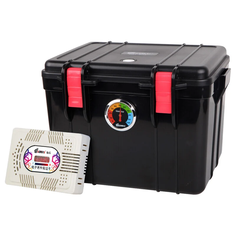 
Dehumidifier Dry Storage Box With Hygrometer - 9L Case For Digital Gadgets, DSLR SLR Mirrorless Instax Camera, Lens, accessories 