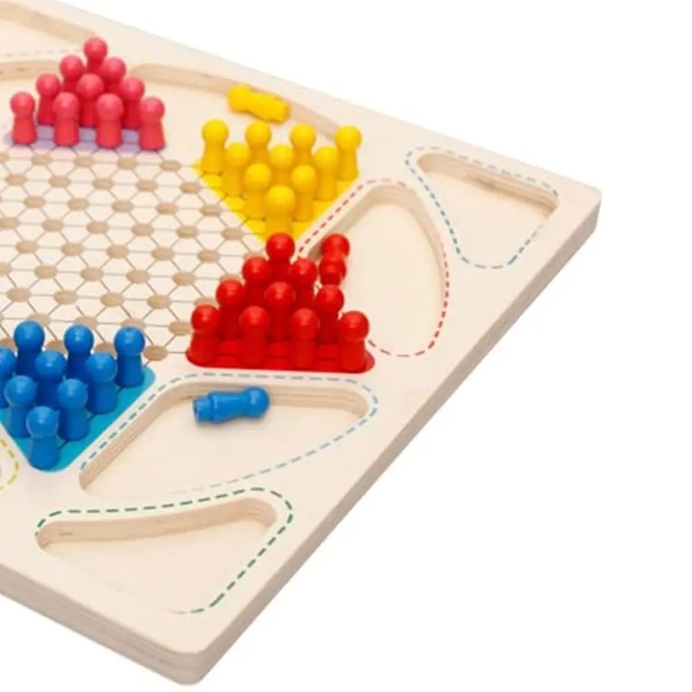 Custom Classical Ludo Board Game Chess with Wood Frame Manufacturer Organic Glass Wooden in cheap price