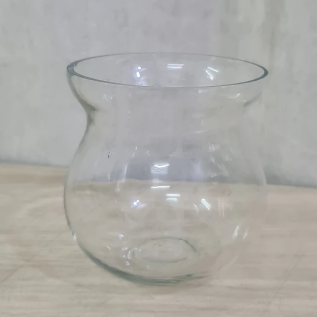 
Декоративная стеклянная ваза для домашнего декора, офисный декор с кристально чистым дизайном 