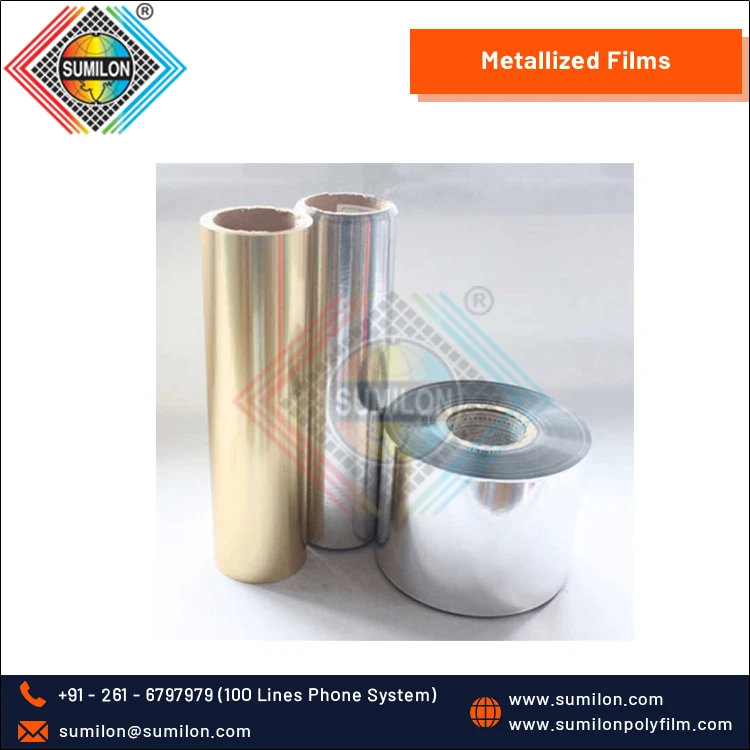 High Demand Custom Size Soft Acrylic Coated Metallized Polyester Film Best Price Quality Food Packaging Lamination Logo Printing