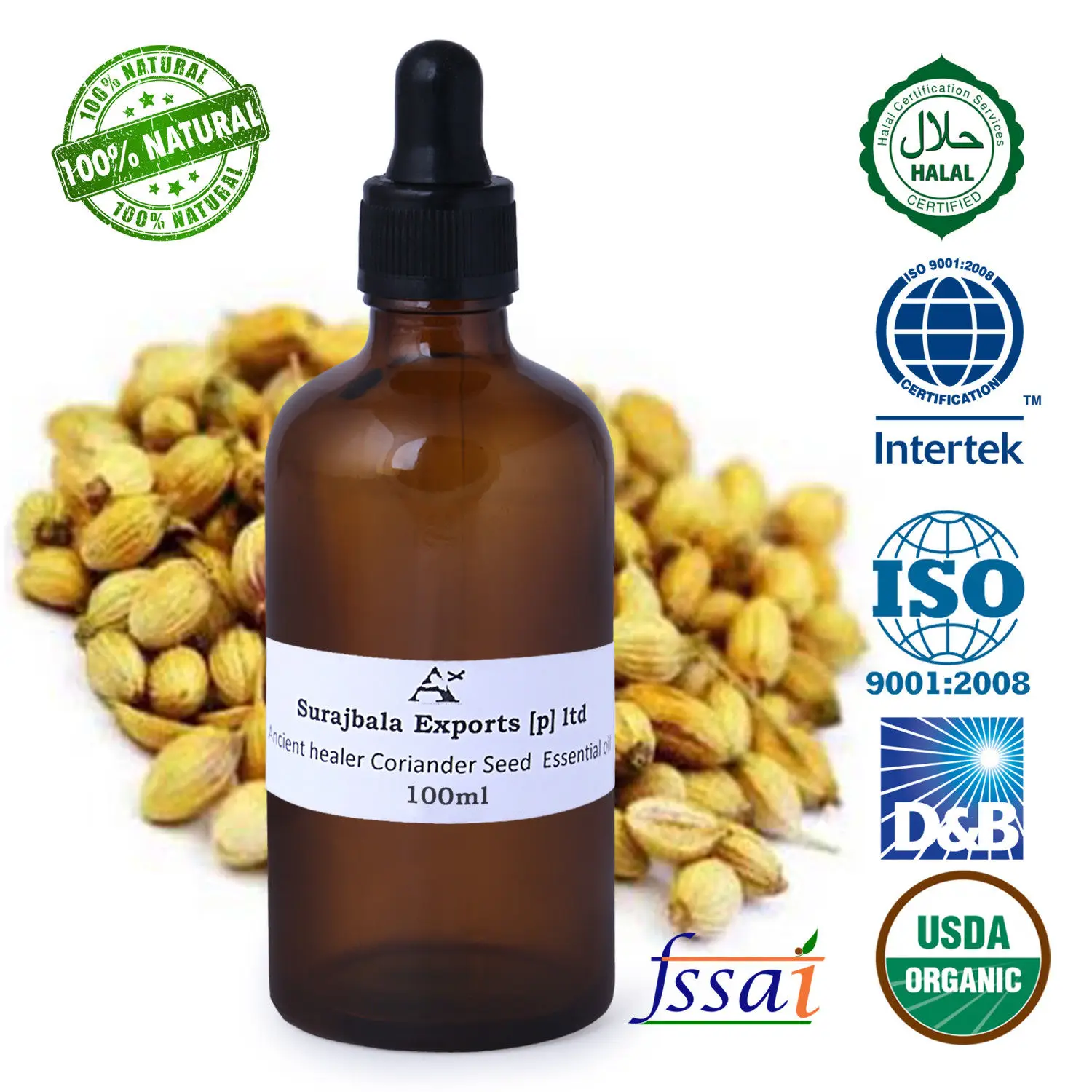 100% Pure Natural  Essential Coriander Oil