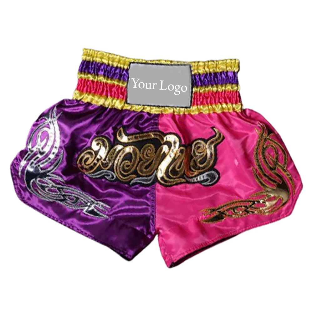 Wholesale Plain Stretchy Fight Mma Kick Boxing Muay Thai Martial Arts Fight Shorts Plus Size