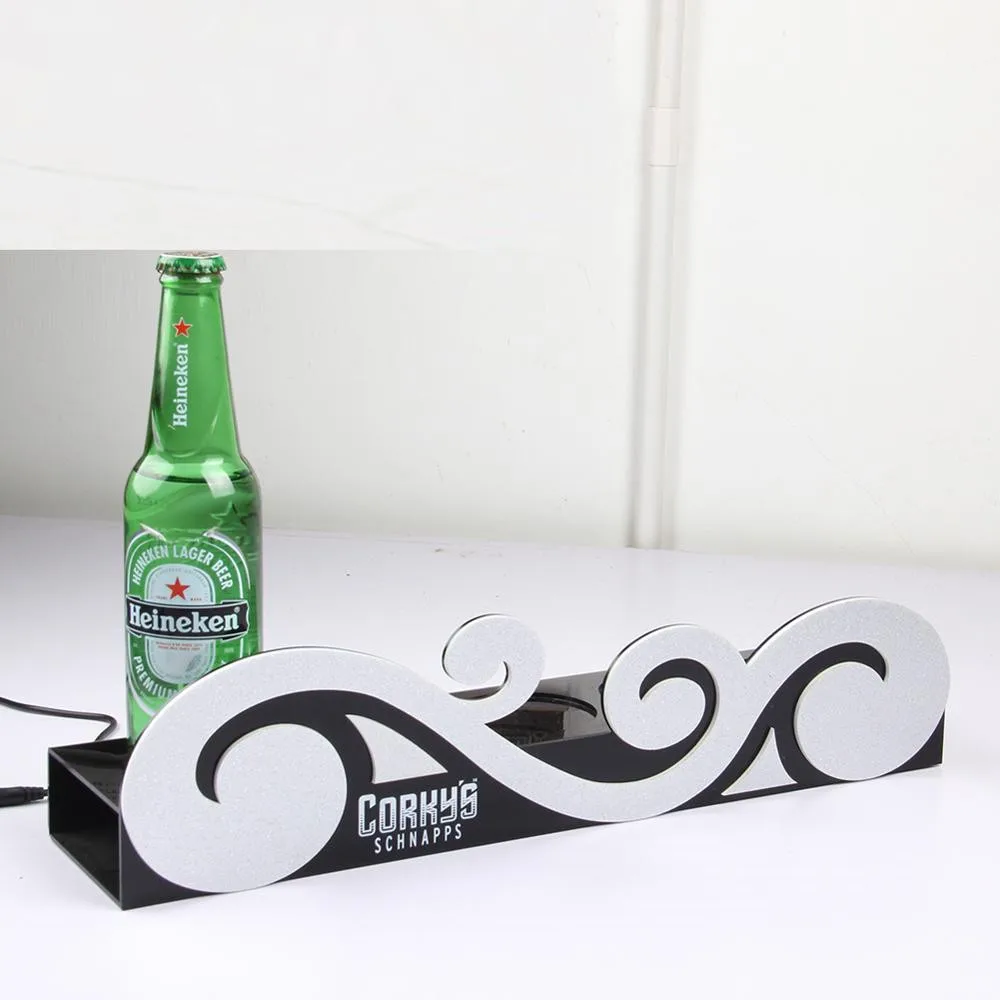 Factory Custom Black Desktop Stand Shop liquor Wine Bottle Holder Acrylic Display