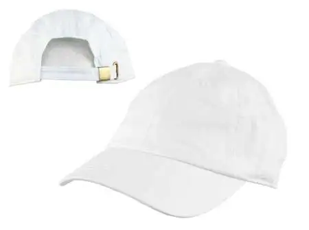 Высококачественная Модная белая хлопковая шапка с регулируемой застежкой-одна штука