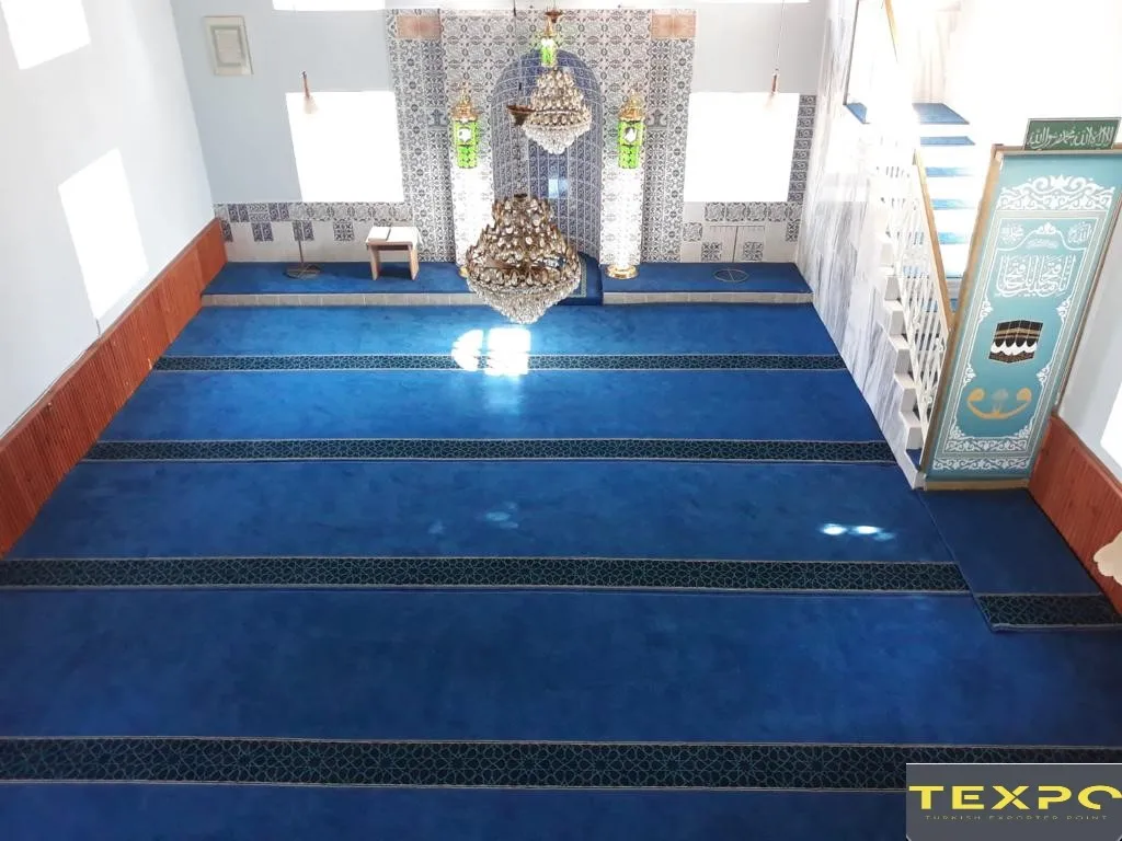 Mosque carpets in our stocks; fast delivery reasonable price, with less wastage according to the size, an average of 20% price