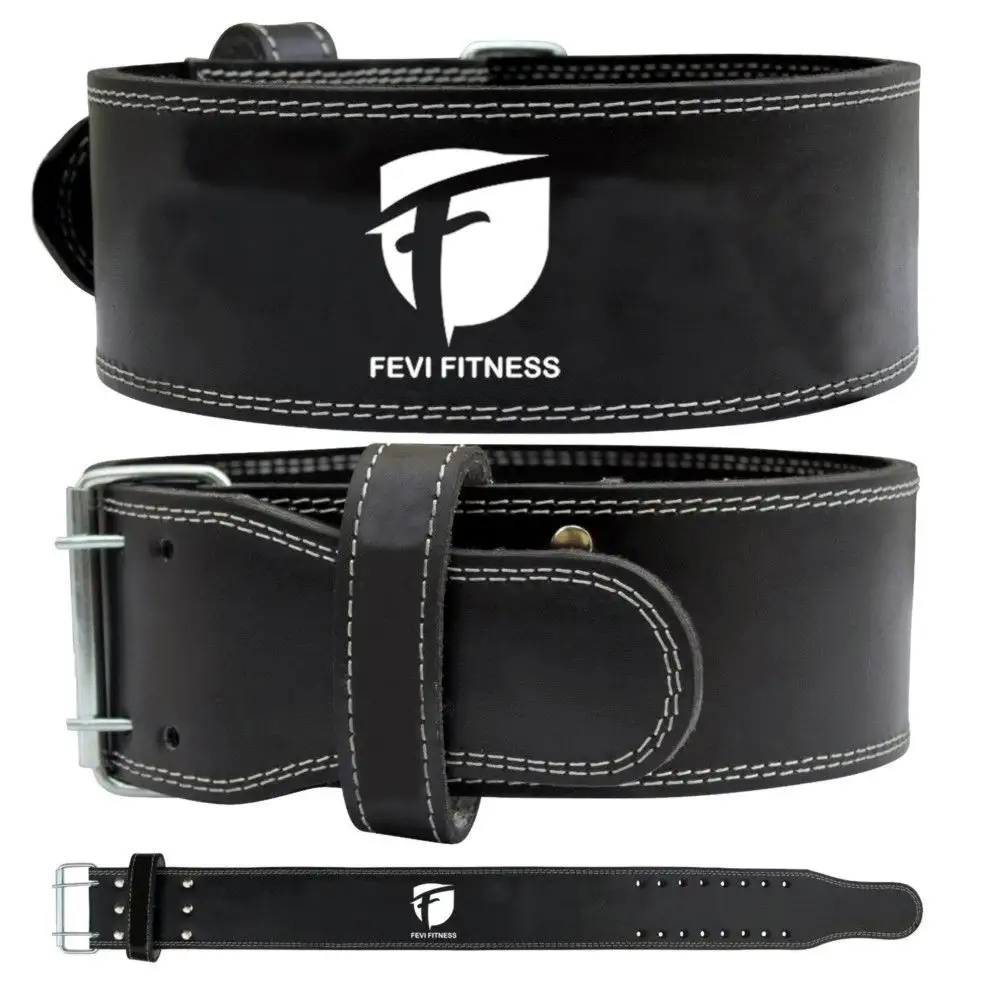
High Quality Cowhide Leather 10 mm Thickness Single Prong Gym Powerlifting Belt 