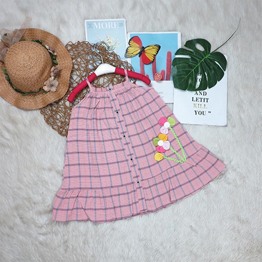 Summer Girls Dresses Kids Girls Sleeveless Dresses Girls Clothes Casual Dresses Made In Vietnam