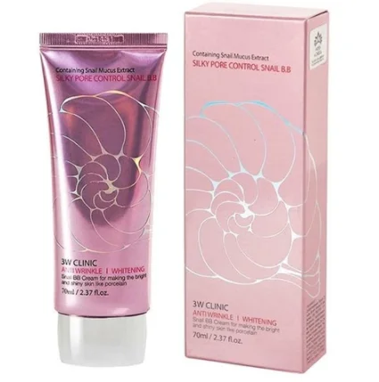 3W CLINIC Silky Pore Control Snail B.B Cream long lasting Brightening Whitening CC Cream K-beauty Korea cosmetic