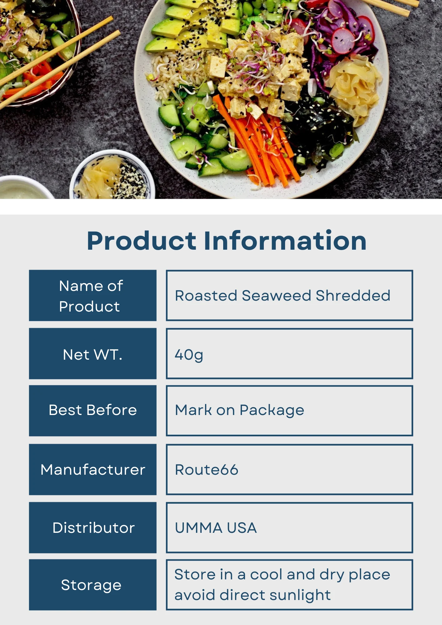 YM Roasted Seaweed Premium Shredded Kizami Nori for Topping