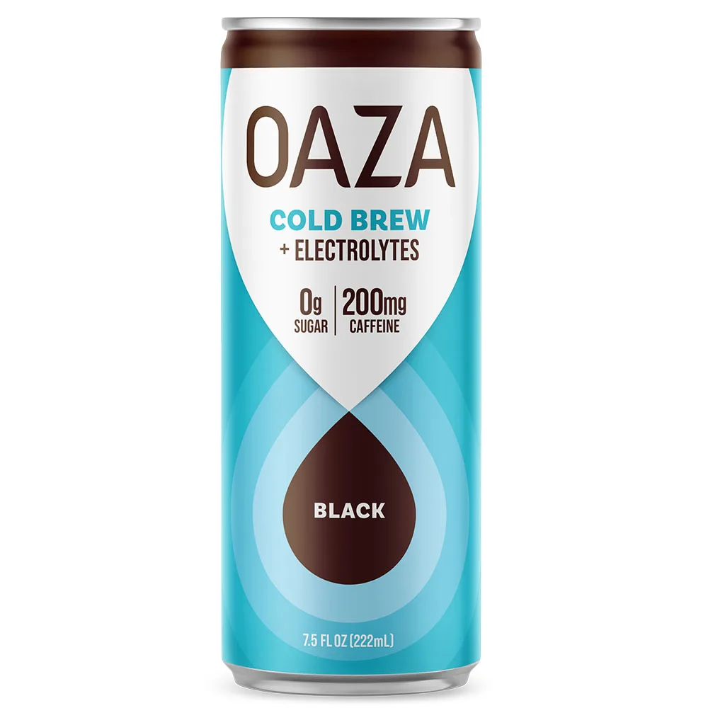 OAZA High Performance Cold Brew Hydrate your Coffee Ready to Drink 8 Fl Oz Pack of 12 (Black)