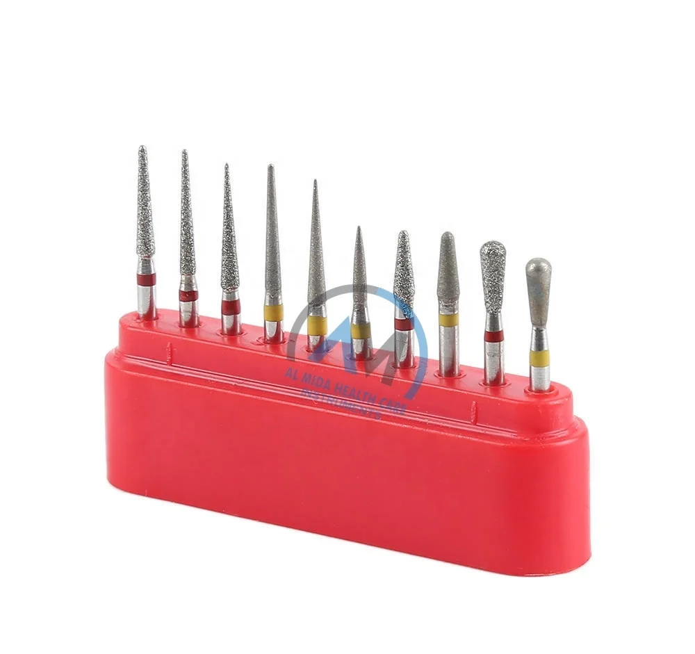 Diamond Bur 1.1mm Diameter Shank Teeth Grinding For Dental High Speed