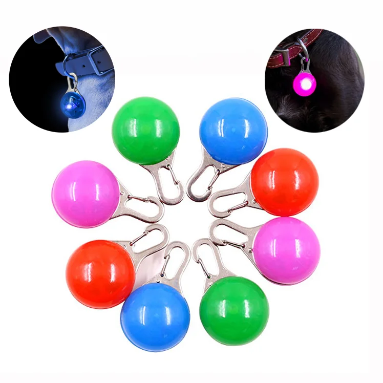 Multi-Colors 3 Beads LED Pet Lights Pets Pendant Clip Light LED Pet Dog Pendant for Night Walking