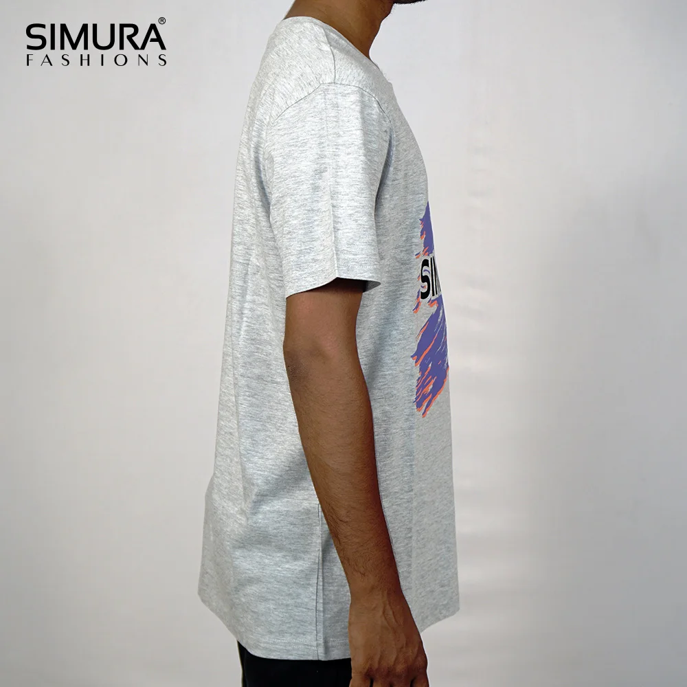 
Latest Design Slab Yarn Standard Quality Dark Grey Cotton Comfort Custom Design Casual Wear T Shirts 