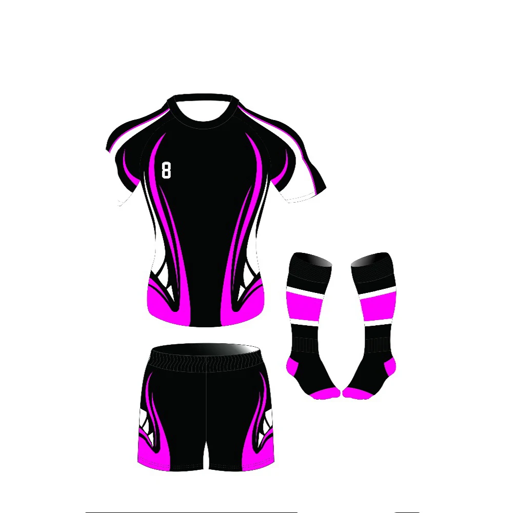 
Взрослая команда полный комплект униформа для регби индивидуальная этикетка печать Горячая Распродажа большая спортивная одежда Униформа 