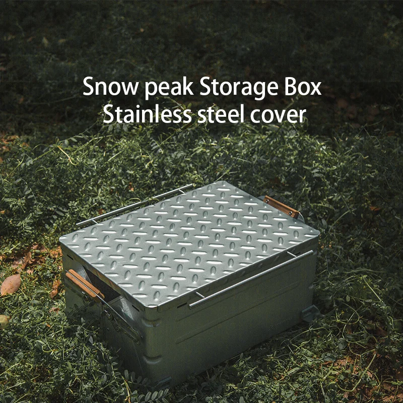 
Outdoor Camping Case Stainless Multi Tabletop Glamping Snowpeak Tent Japanese Stacking Shelf Container Metal Box With Handle 