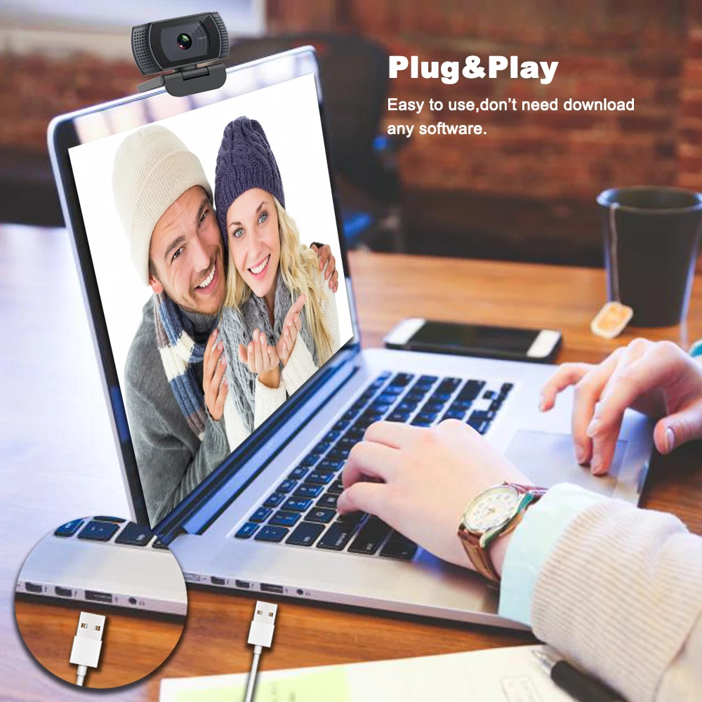 Amazon Hot Webcam 1080 livestream autofocus camara para pc with Built-in Privacy Shutter